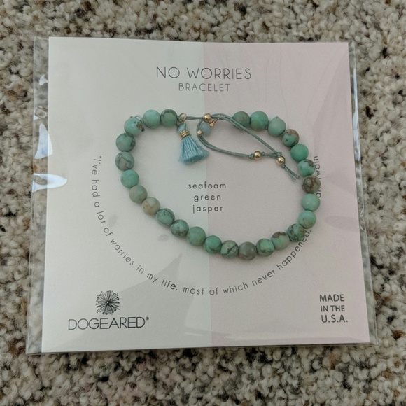 Dogeared Jewelry - No Worries Bracelet Seafoam Jasper